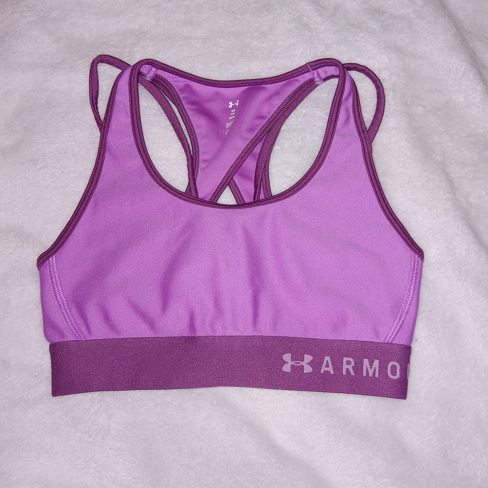 Under Armour Women's Crossback Purple Sports Bra Size XS NWOT